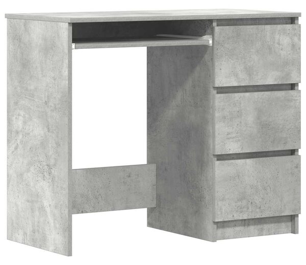 Betonszürke szerelt fa íróasztal 90 x 45 x 76 cm