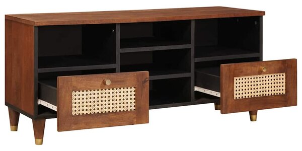 TV szekrény fiókkal Barna 100 x 33,5 x 46 cm Tömör Mangófát