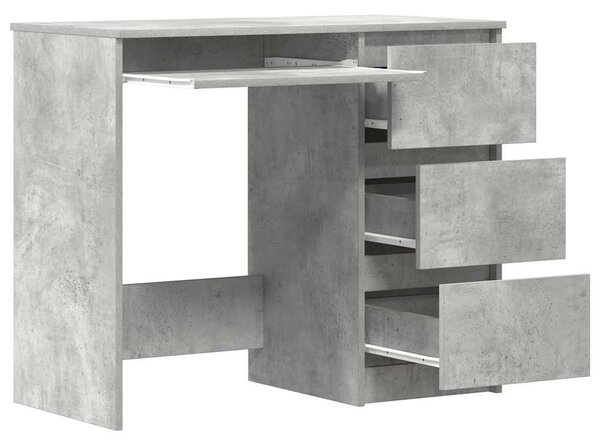 Betonszürke szerelt fa íróasztal 90 x 45 x 76 cm