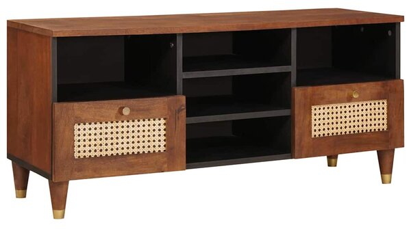 TV szekrény fiókkal Barna 100 x 33,5 x 46 cm Tömör Mangófát
