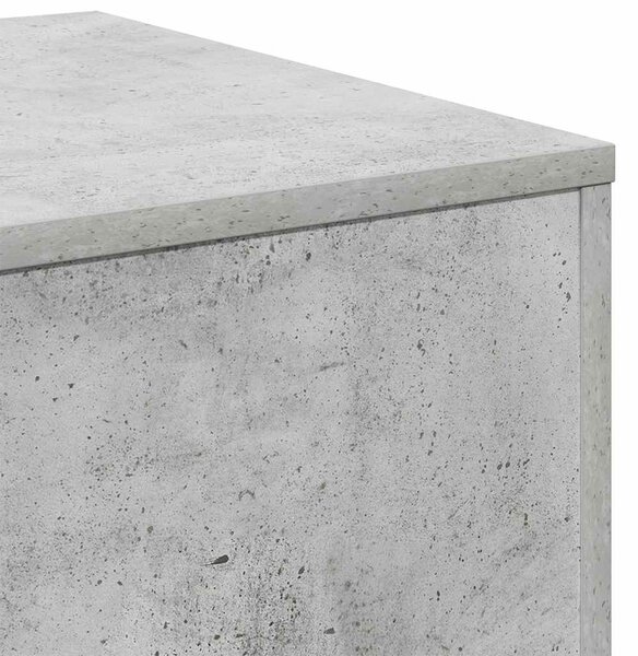 3 darab betonszürke rakásolható szerelt fa kisasztal