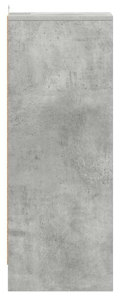 Betonszürke szerelt fa cipősszekrény 31,5 x 35 x 90 cm