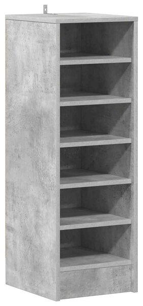 Betonszürke szerelt fa cipősszekrény 31,5 x 35 x 90 cm