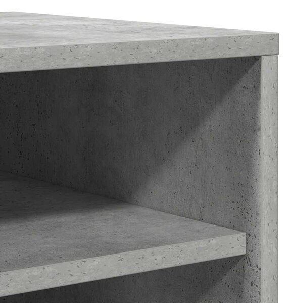 Betonszürke szerelt fa cipősszekrény 31,5 x 35 x 90 cm