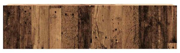 Antik fa színű szerelt fa fali TV-szekrény 120 x 30 x 30 cm