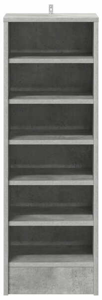 Betonszürke szerelt fa cipősszekrény 31,5 x 35 x 90 cm