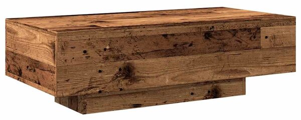Antik fa színű szerelt fa dohányzóasztal 100x49,5x31 cm