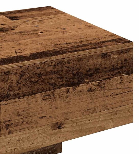 Antik fa színű szerelt fa dohányzóasztal 100x49,5x31 cm
