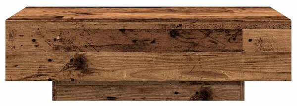 Antik fa színű szerelt fa dohányzóasztal 100x49,5x31 cm