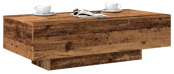 Antik fa színű szerelt fa dohányzóasztal 100x49,5x31 cm