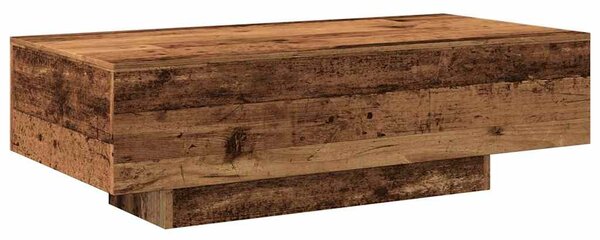 Antik fa színű szerelt fa dohányzóasztal 100x49,5x31 cm