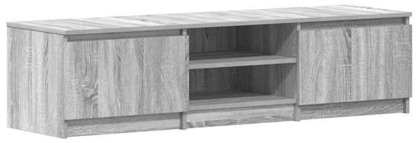 Szürke sonoma színű szerelt fa TV-szekrény 140 x 40 x 35,5 cm