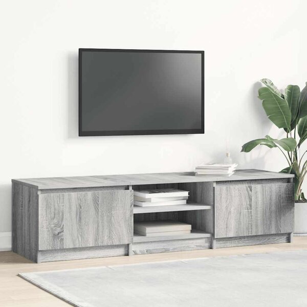 Szürke sonoma színű szerelt fa TV-szekrény 140 x 40 x 35,5 cm