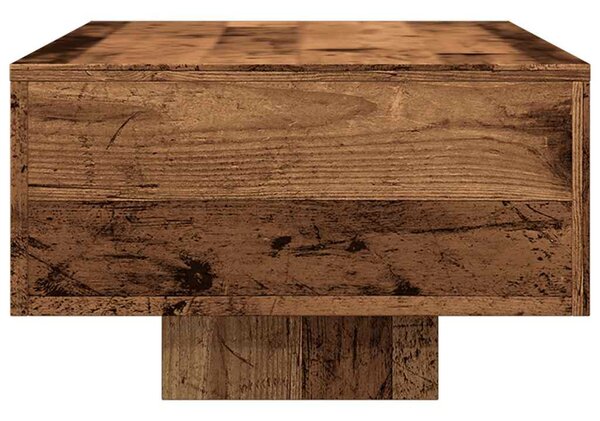 Antik fa színű szerelt fa dohányzóasztal 100x49,5x31 cm