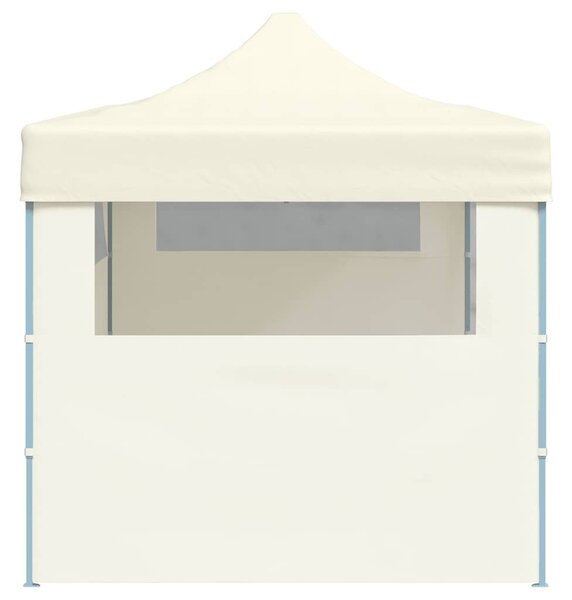 Krémszínű összecsukható pavilon 3 x 6 m