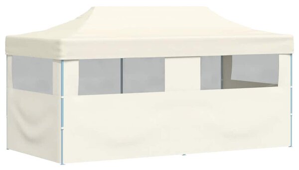 Krémszínű összecsukható pavilon 3 x 6 m