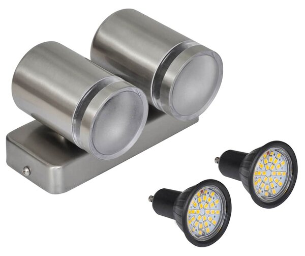 LED Fal Lámpa Rozsdamentes Acél Lefele Kúpos Fejjel