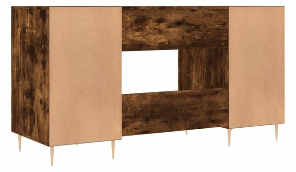 Füstös tölgy színű szerelt fa íróasztal 140x50x75 cm