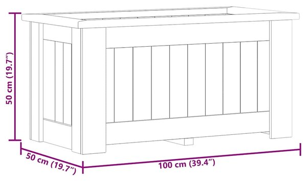 Impregnált fenyőfa magaságyás 100 x 50 x 50 cm