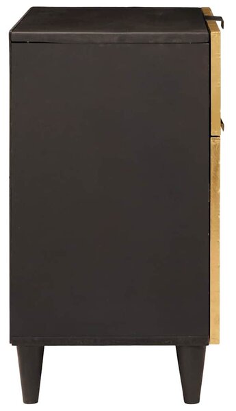Éjjeli asztal Fekete és Arany 50 x 33 x 60 cm Szerelt Fa