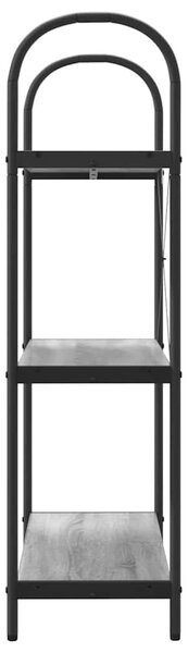 Könyvespolc 3 szintes 80 x 30 x 109 cm Szerelt fa Szürke Sonoma