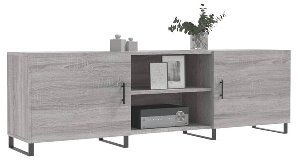 Szürke sonoma színű szerelt fa TV-szekrény 150x30x50 cm