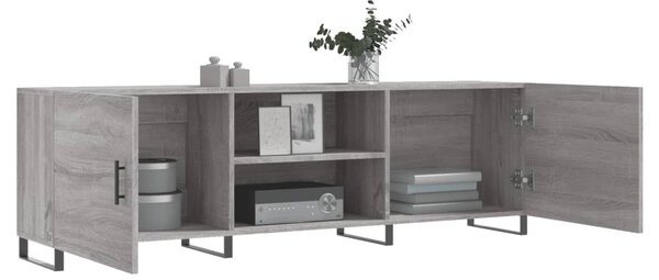 Szürke sonoma színű szerelt fa TV-szekrény 150x30x50 cm