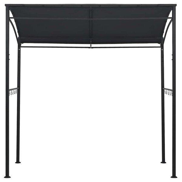 Antracitszürke acél grillpavilon 215 x 150 x 220 cm