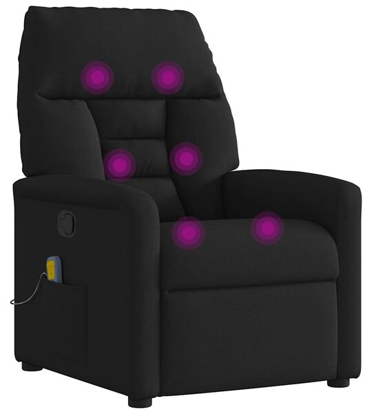 Fekete szövet dönthető masszázsfotel