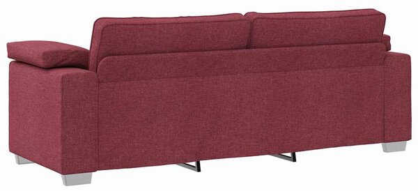3-Fős kanapé Bordó 220 cm szövet