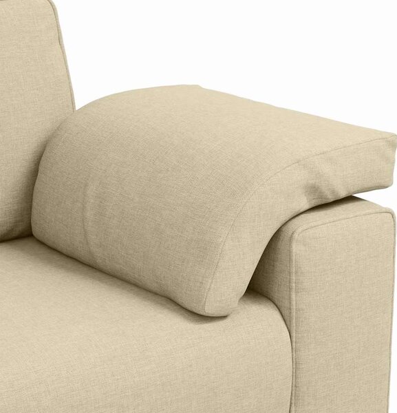VidaXL Kétszemélyes kanapé Krém 160 cm szövet