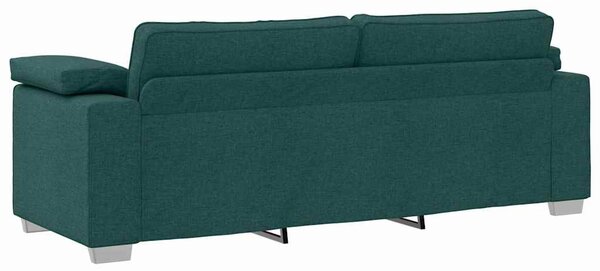 3-Fős kanapé Sötétzöld 220 cm szövet