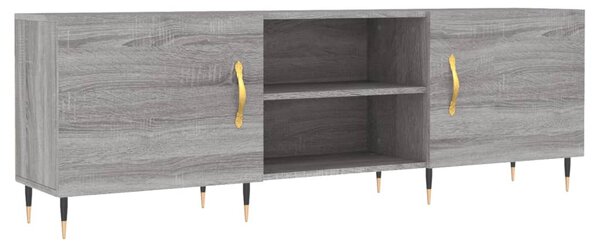 Szürke sonoma színű szerelt fa TV-szekrény 150x30x50 cm