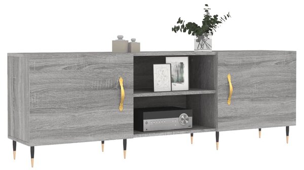 Szürke sonoma színű szerelt fa TV-szekrény 150x30x50 cm