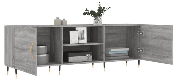 Szürke sonoma színű szerelt fa TV-szekrény 150x30x50 cm