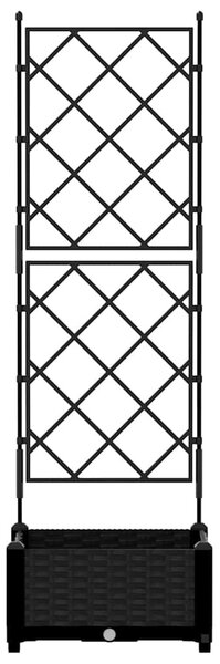 Kertész cserép rácsos változattal Fekete 40 x 40 x 125,5 cm PP