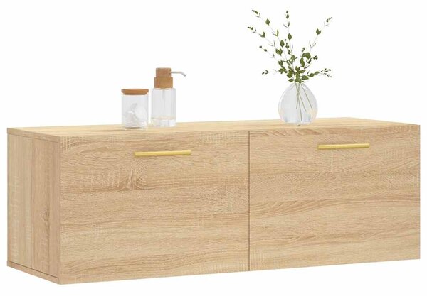 Sonoma tölgy színű szerelt fa faliszekrény 100 x 36,5 x 35 cm