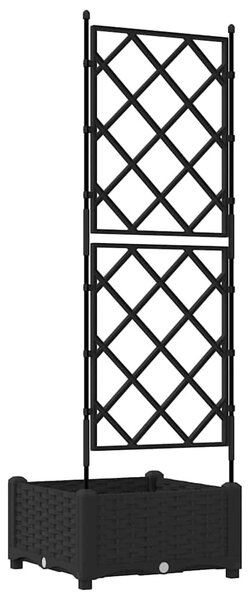 Kertész cserép rácsos változattal Fekete 40 x 40 x 125,5 cm PP