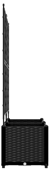 Kertész cserép rácsos változattal 2 pcs Fekete 80 x 40 x 143 cm