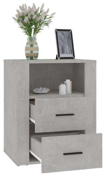 Betonszürke szerelt fa éjjeliszekrény 50 x 36 x 60 cm