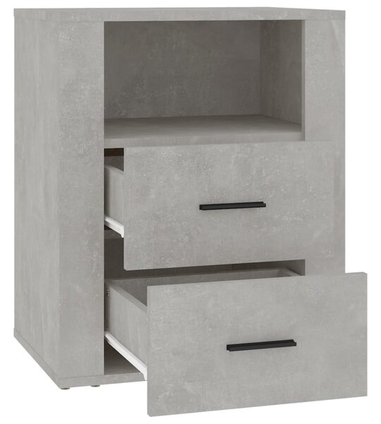 Betonszürke szerelt fa éjjeliszekrény 50 x 36 x 60 cm