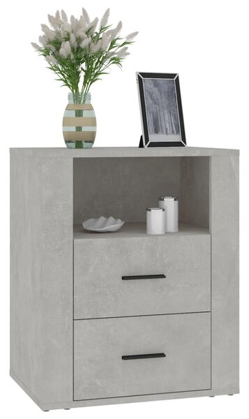 Betonszürke szerelt fa éjjeliszekrény 50 x 36 x 60 cm