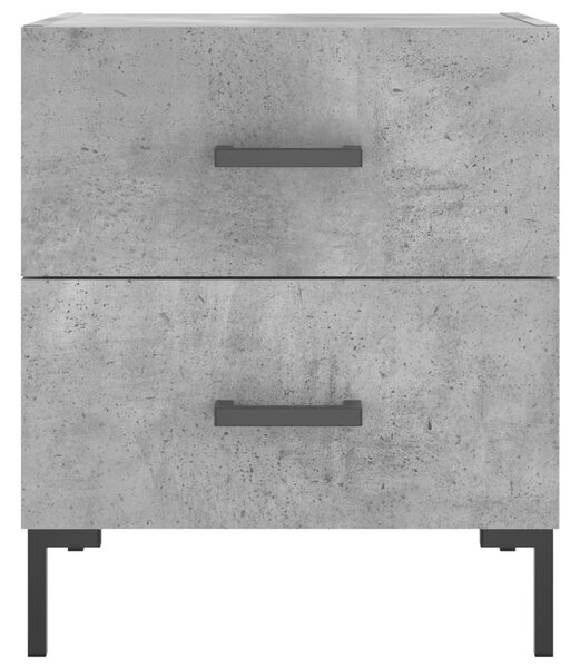 Betonszürke szerelt fa éjjeliszekrény 40 x 35 x 47,5 cm