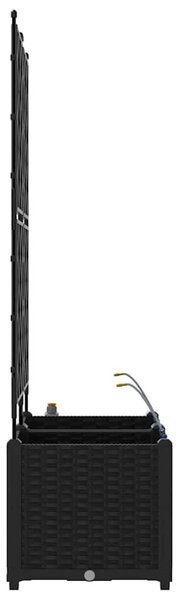 VidaXL Kerti cserép 2 pcs Fekete 80 x 40 x 142 cm Műanyag
