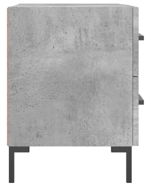 Betonszürke szerelt fa éjjeliszekrény 40 x 35 x 47,5 cm