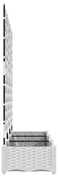 Kertész cserép rácsos változattal 3 pcs Fehér