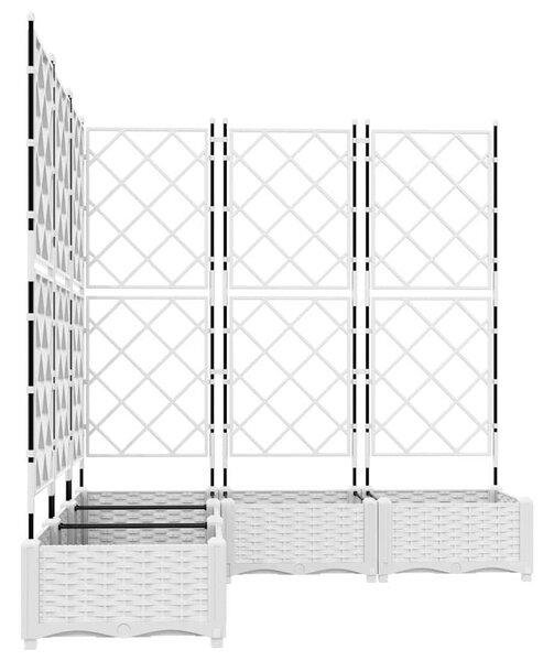 Kertész cserép rácsos változattal 5 pcs Fehér