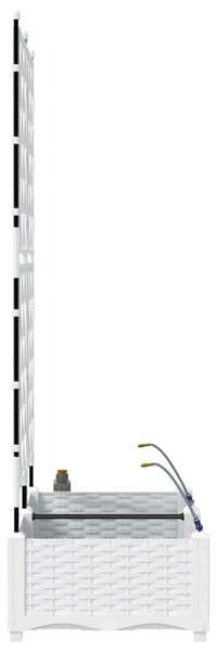 VidaXL Kerti cserép 2 pcs Fehér 80 x 40 x 126 cm Műanyag