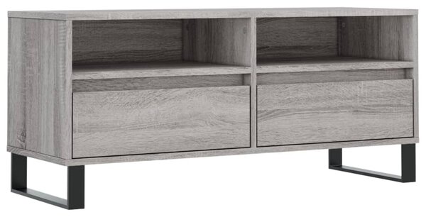 Szürke sonoma színű szerelt fa TV-szekrény 100x34,5x44,5 cm