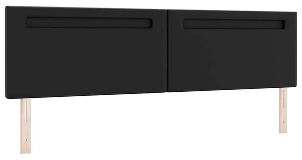 LED ágytámla Fekete 200 cm Műbőr